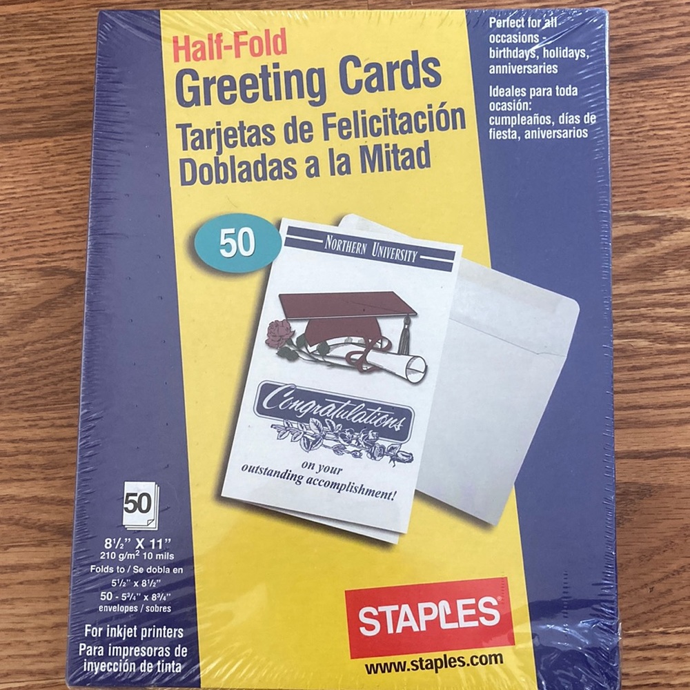 Staples Half-Fold Greeting Cards